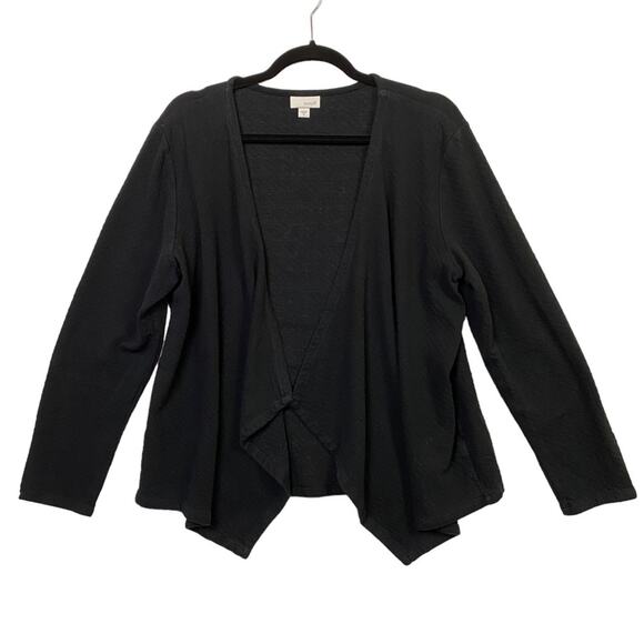 Pure Jill J. Jill Black Open Front Cardigan Sweater Size Medium - Picture 1 of 6